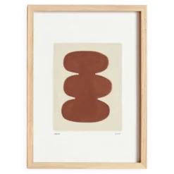 Peinture sur papier abstraite signée Eawy