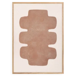 Peinture sur papier terracotta signée Eawy