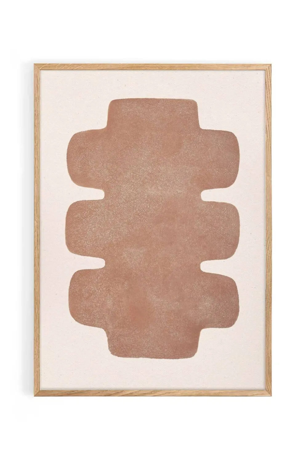 Peinture sur papier terracotta signée Eawy