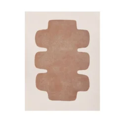 Peinture sur papier terracotta signée Eawy