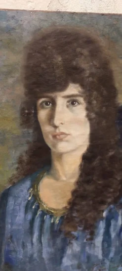 Peinture sur toile portrait de femme signé et daté 1926