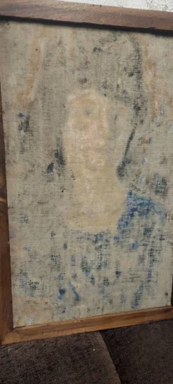 Peinture sur toile portrait de femme signé et daté 1926
