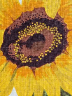 Peinture vintage sur lin''Les Tournesols'' par Irmgard Gutsche 60'/70'