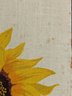 Peinture vintage sur lin''Les Tournesols'' par Irmgard Gutsche 60'/70'