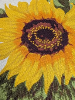 Peinture vintage sur lin''Les Tournesols'' par Irmgard Gutsche 60'/70'