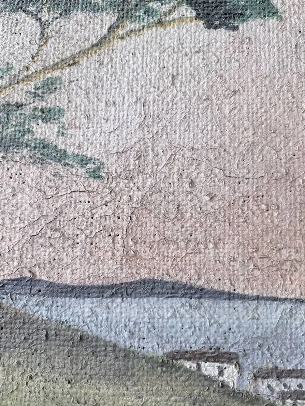 Peinture XXL géante de théâtre 1950