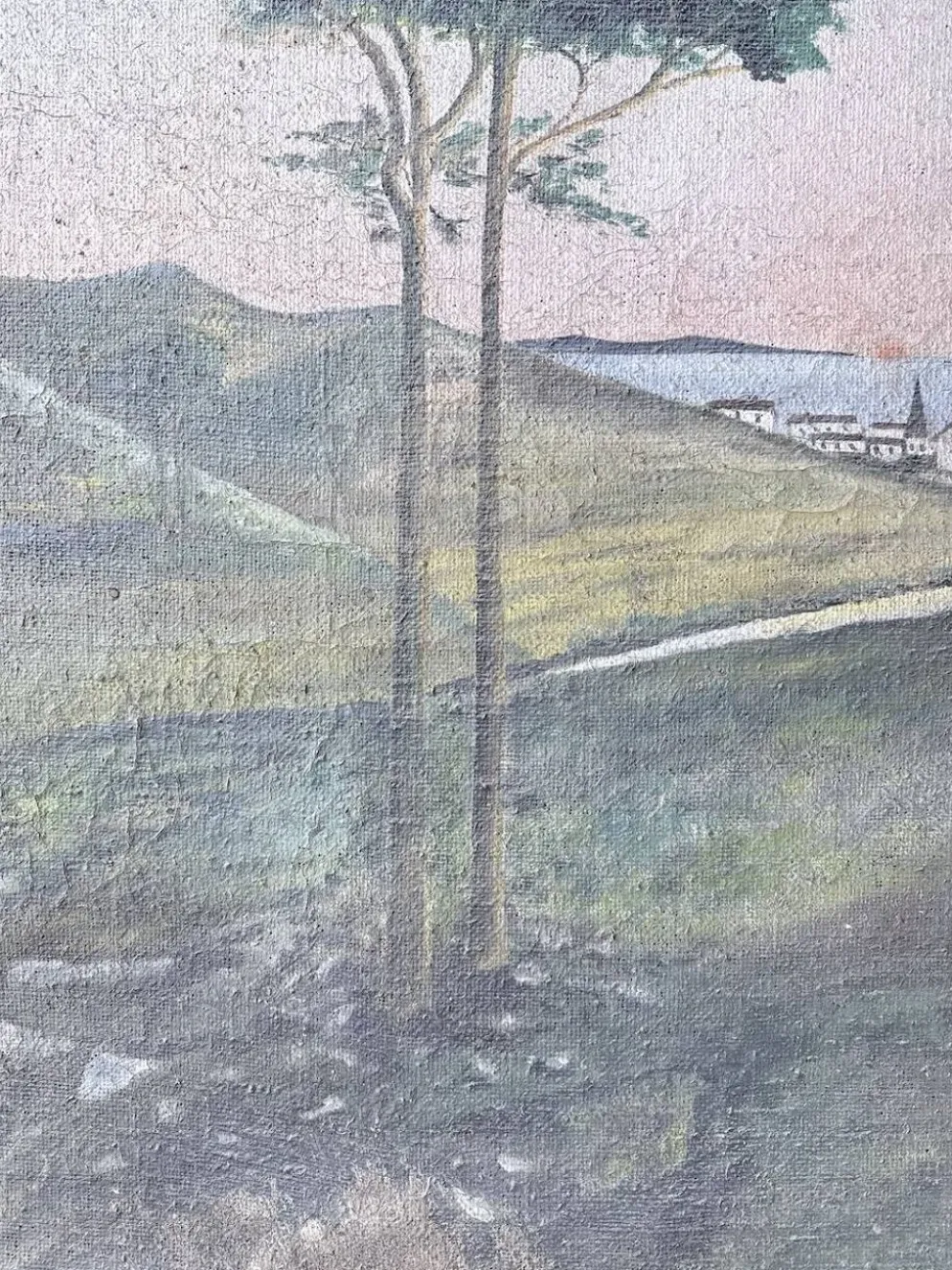Peinture XXL géante de théâtre 1950