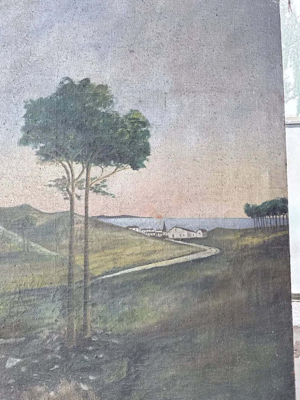 Peinture XXL géante de théâtre 1950