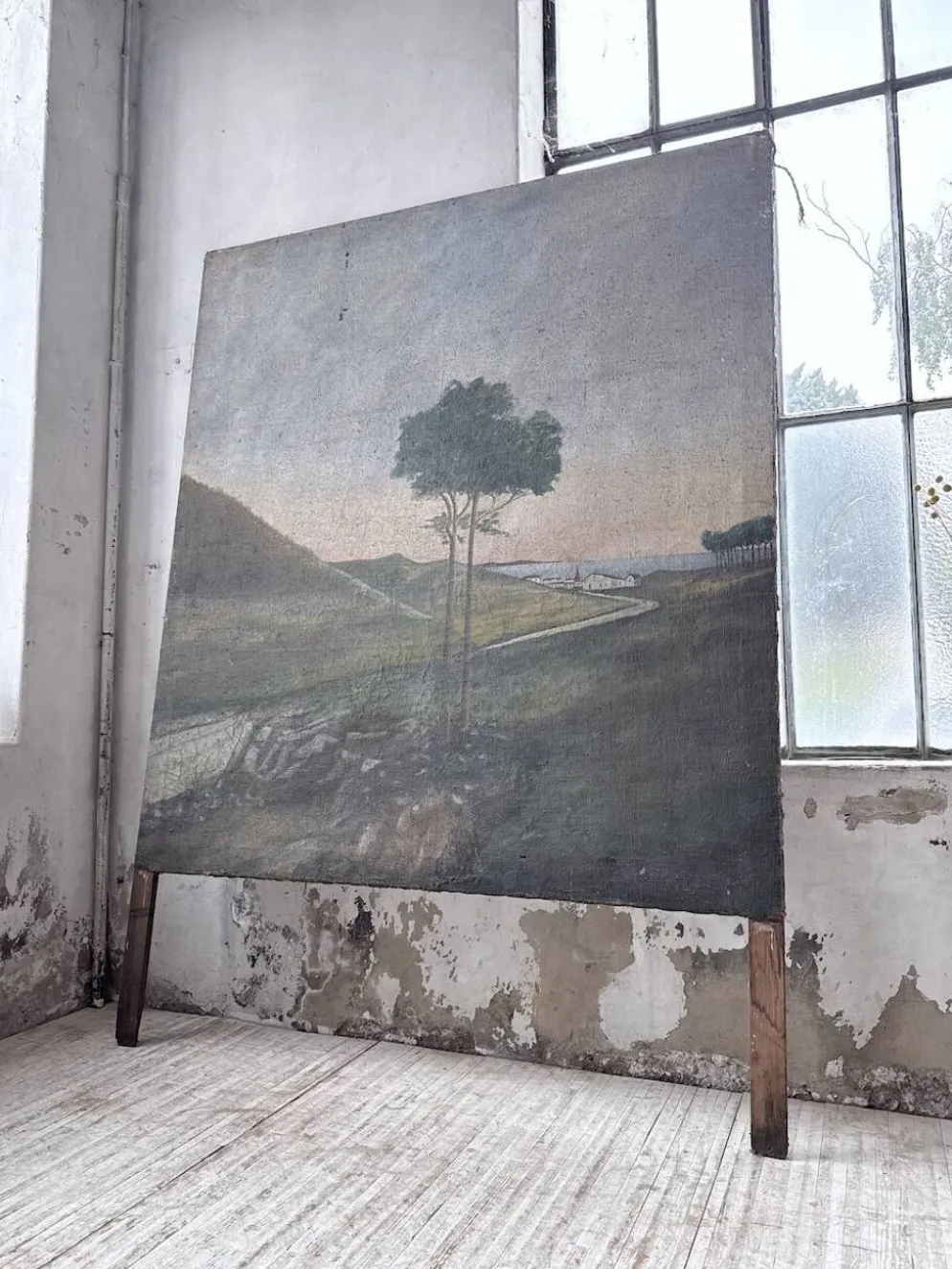 Peinture XXL géante de théâtre 1950