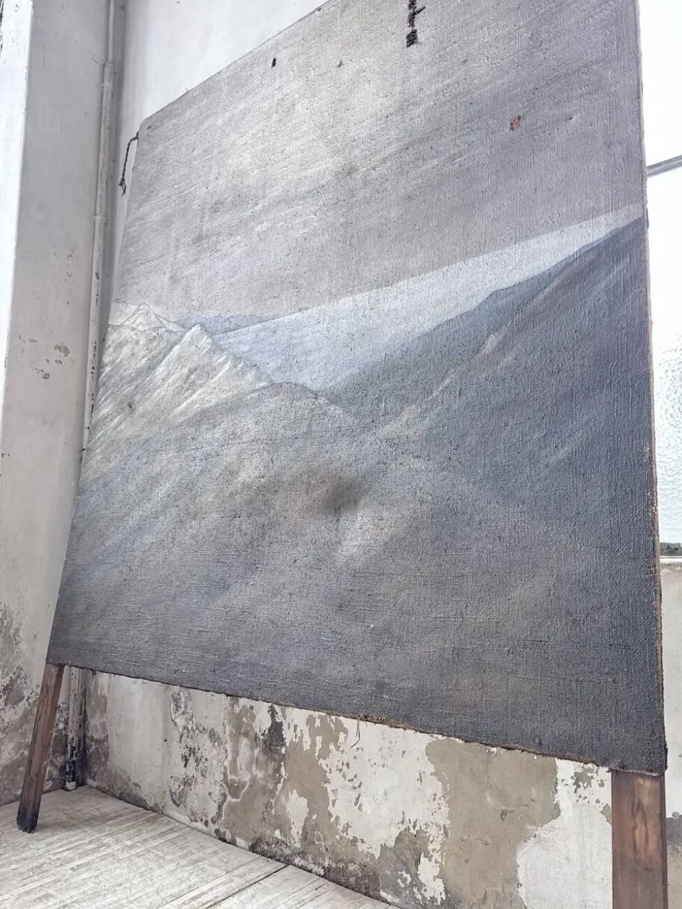 Peinture XXL géante de théâtre 1950
