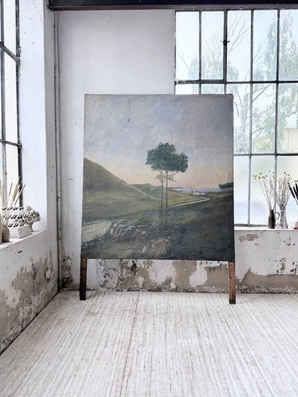 Peinture XXL géante de théâtre 1950