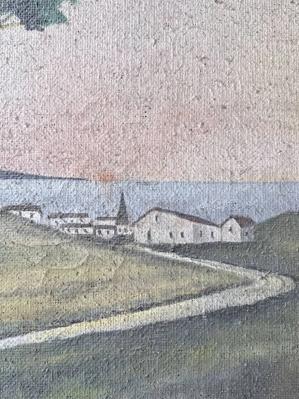 Peinture XXL géante de théâtre 1950