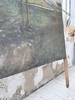 Peinture XXL géante de théâtre 1950