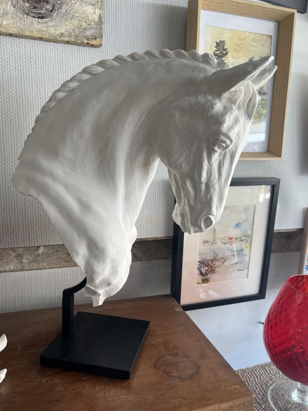 Percheron en plâtre Jean-Paul Gourdon