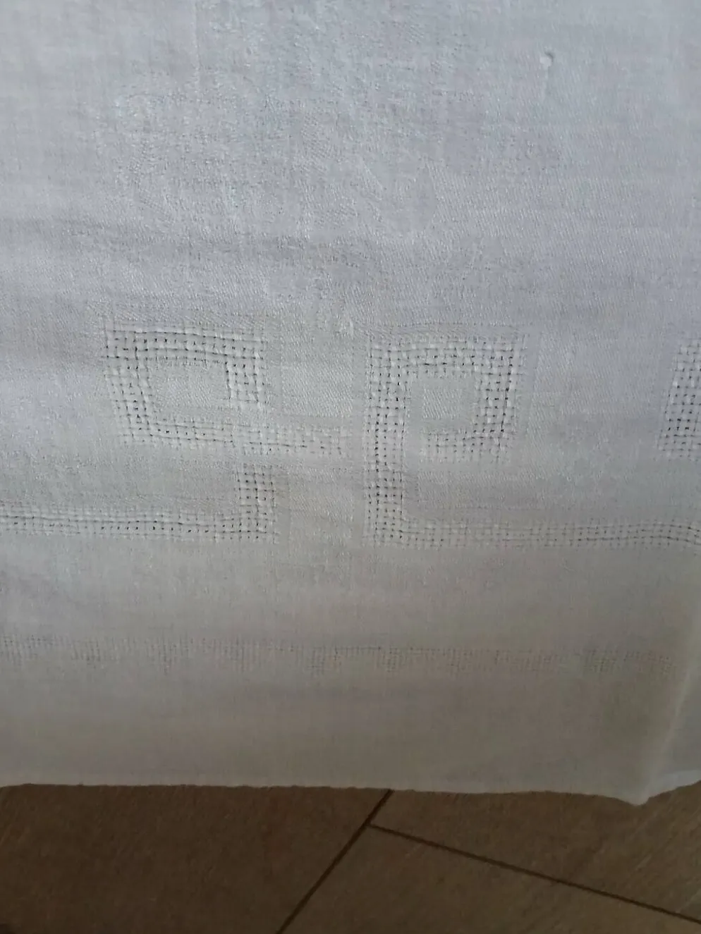 3 petites nappes anciennes initiales brodées PB