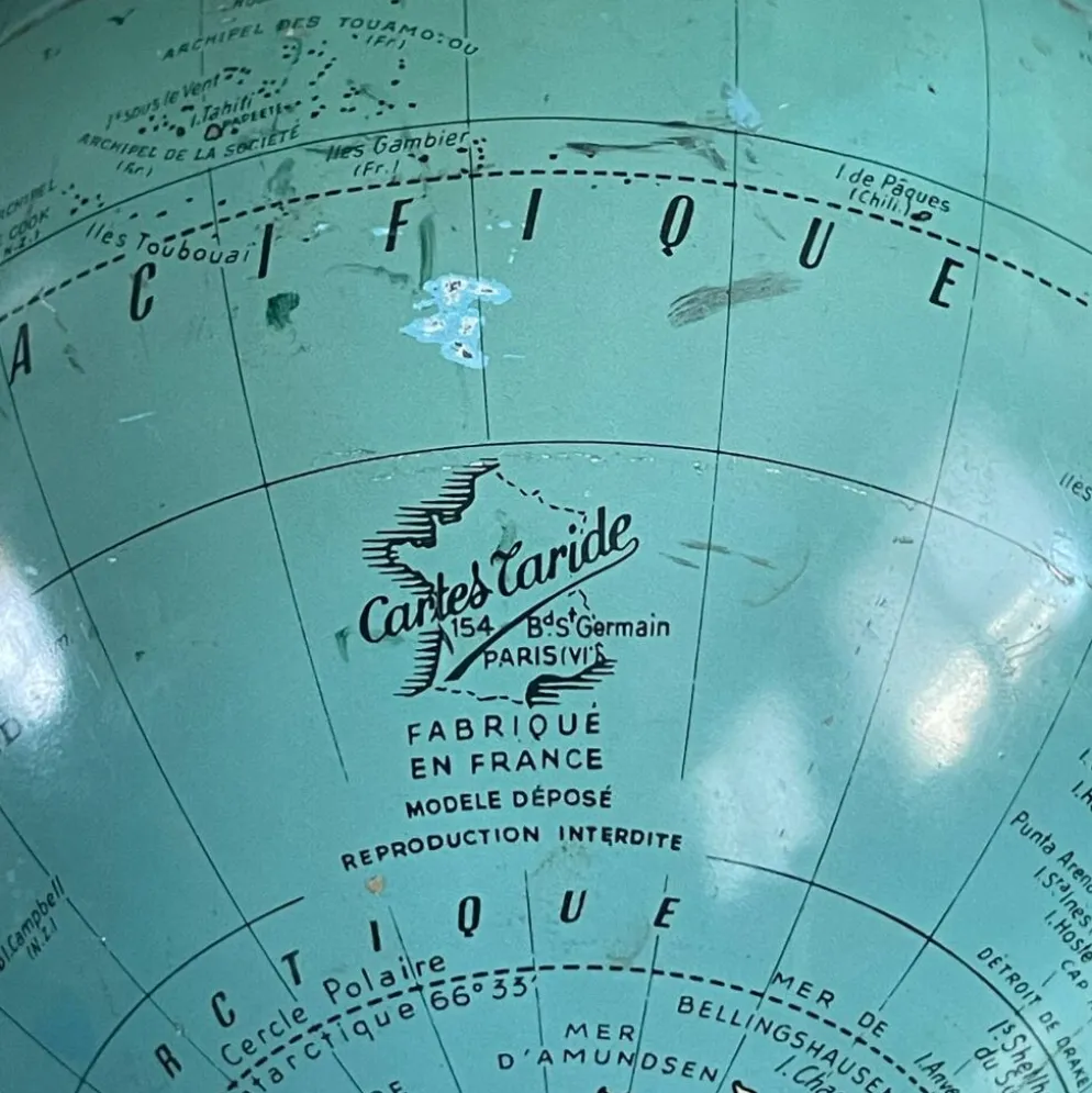 Petit globe terrestre vintage, Cartes Taride