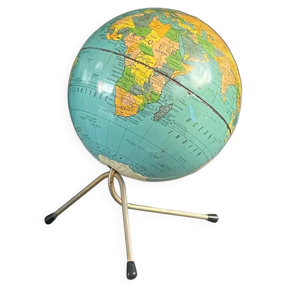 Petit globe terrestre vintage, Cartes Taride
