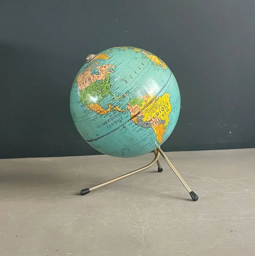 Petit globe terrestre vintage, Cartes Taride