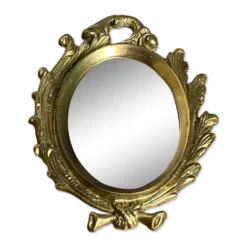 Petit miroir ancien en bronze