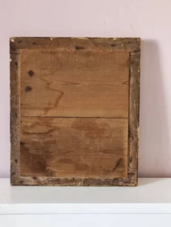 Petit miroir art déco cadre doré