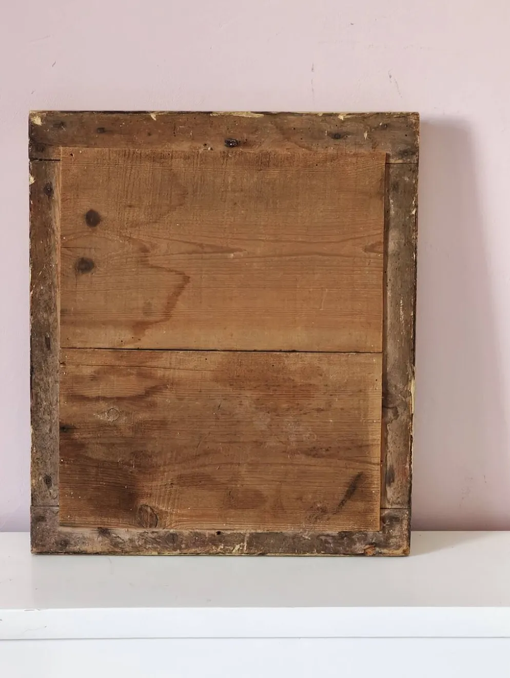 Petit miroir art déco cadre doré