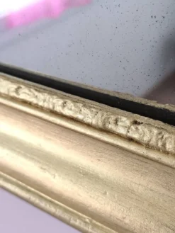 Petit miroir art déco cadre doré