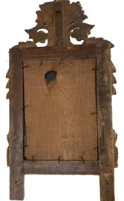 Petit miroir de dame Louis XVI en bois sculpté et doré