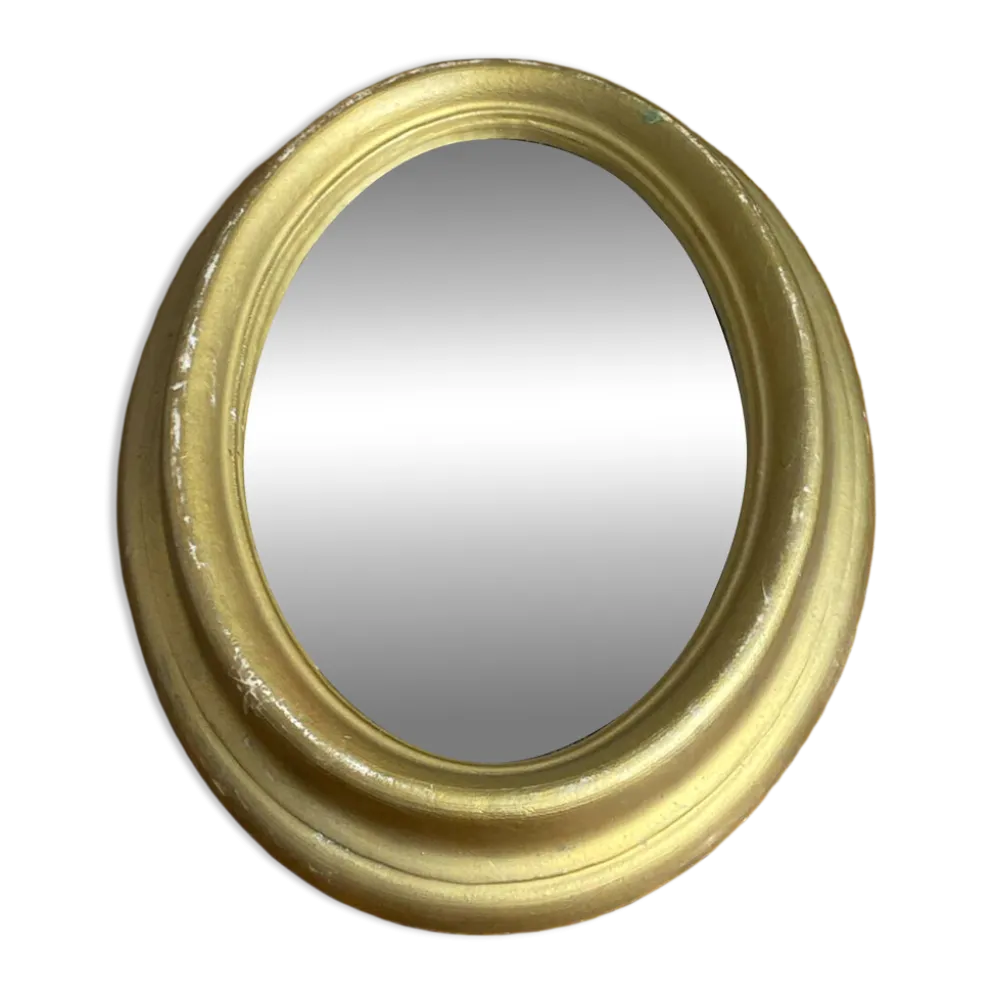 Petit miroir de forme ovale italien