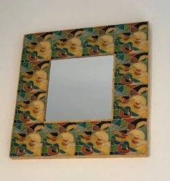 Petit miroir en céramique