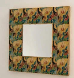 Petit miroir en céramique