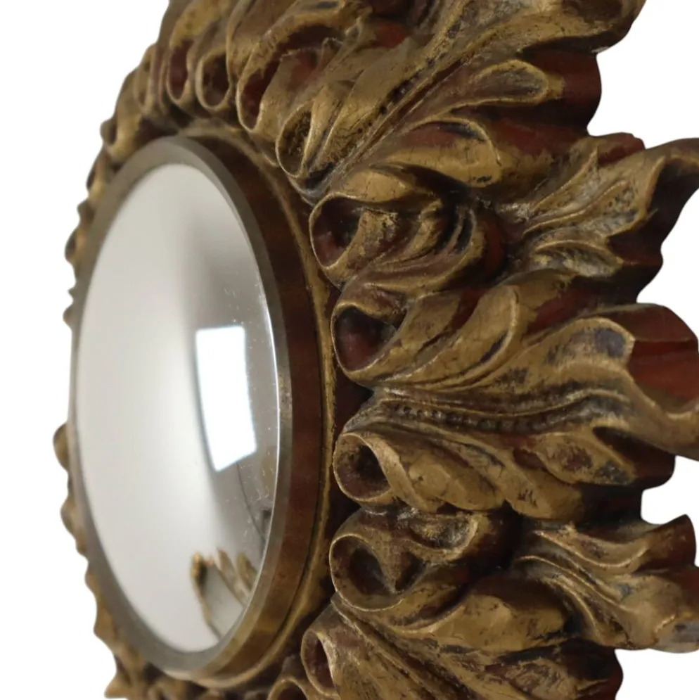 Petit miroir ensoleillé italien, style rococo, 24 cm