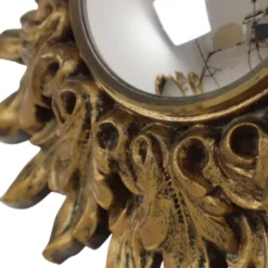 Petit miroir ensoleillé italien, style rococo, 24 cm