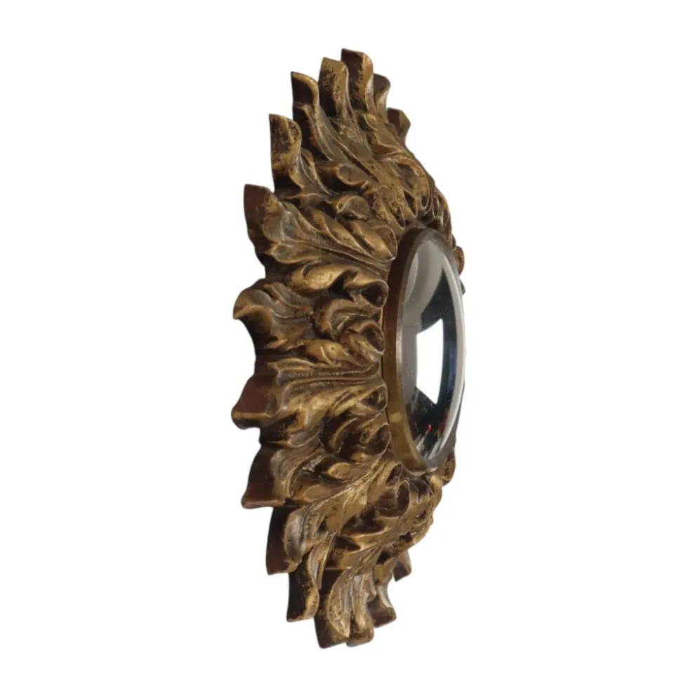 Petit miroir ensoleillé italien, style rococo, 24 cm