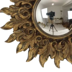 Petit miroir ensoleillé italien, style rococo, 24 cm