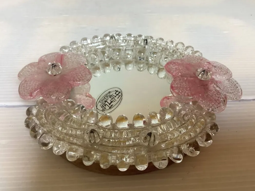 Petit miroir fleurs Murano