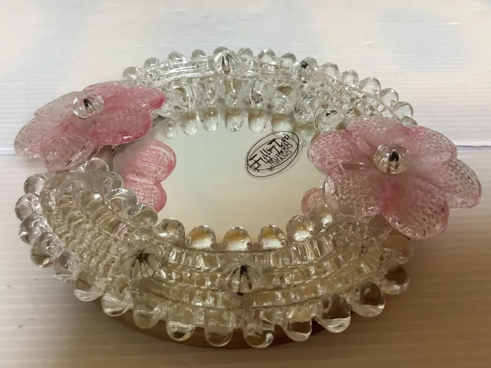 Petit miroir fleurs Murano