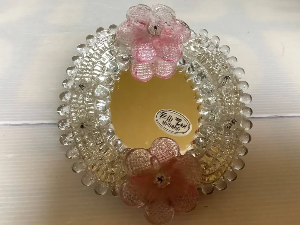 Petit miroir fleurs Murano