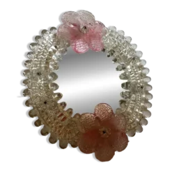 Petit miroir fleurs Murano