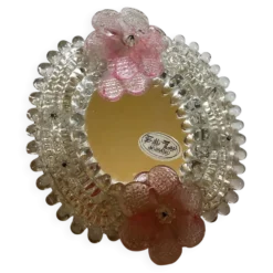 Petit miroir fleurs Murano
