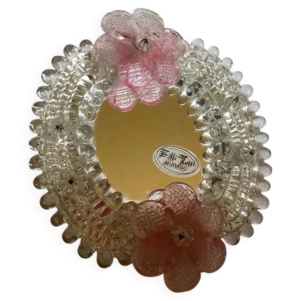 Petit miroir fleurs Murano