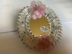 Petit miroir fleurs Murano