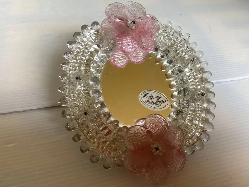 Petit miroir fleurs Murano