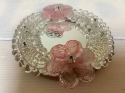 Petit miroir fleurs Murano