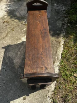 Petit porte-revues / meuble d’appoint en chêne foncé fin 19 e siècle