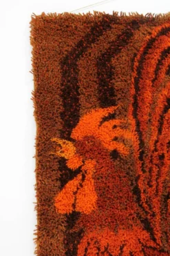 Petit tapis ou tapisserie en laine danoise des années 1970