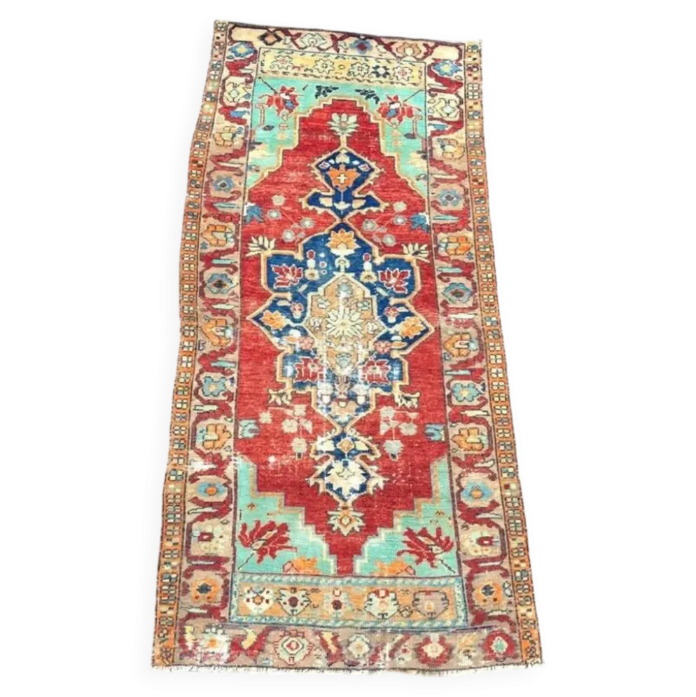 Petit tapis vintage noué à la main