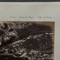 Photo albumine Venise palais des Doges salle du trône XIXe