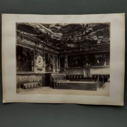Photo albumine Venise palais des Doges salle du trône XIXe