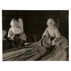 Photo argentique Bernard Darot XXe tombeau de François II deux anges