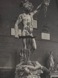 Photo gélatino-argentique Broni Florence Persée Cellini vers 1900 30x35 cm